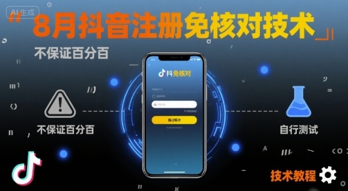 8月抖音注册免核对技术，不保证百分百，自测-yicbd