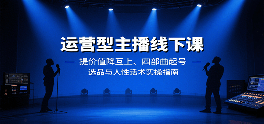 运营型主播线下课：提价值降互上、四部曲起号、选品与人性话术实操指南-yicbd