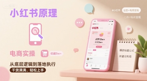 小红书原理以及详细实操流程，小红书电商教程-yicbd
