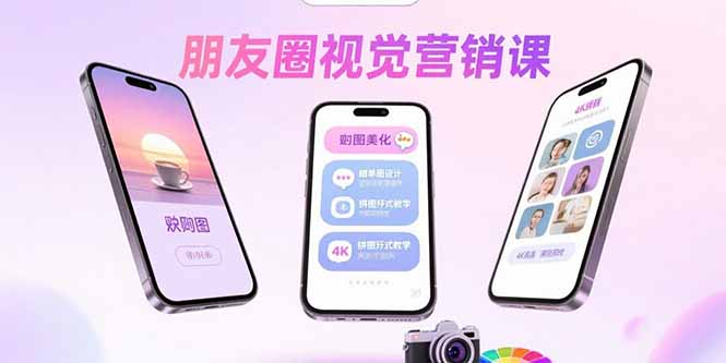朋友圈视觉营销课：问候图美化，晒单图设计，拼图玩法教学-yicbd