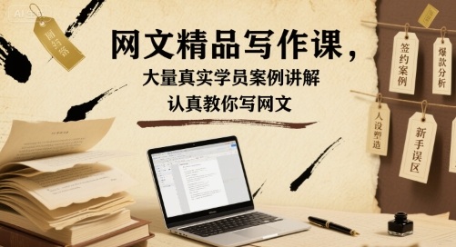 网文精品写作课，大量真实学员案例讲解，认真教你写网文-yicbd