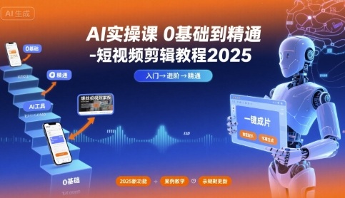 AI实操课0基础到精通-短视频剪辑教程2025-yicbd