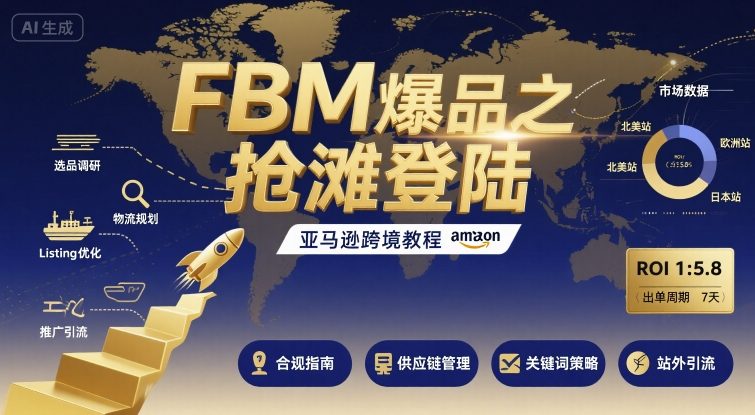 FBM爆品之抢滩登陆-亚马逊跨境教程-yicbd