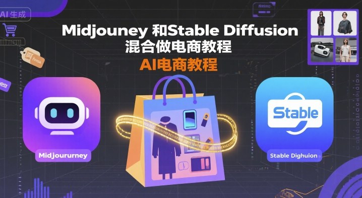 Midjourney和Stable Diffusion混合做电商教程-ai电商教程-yicbd