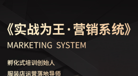 老杨·服装老板必修课《实战为王-营销系统》实现业绩被动式增长-yicbd