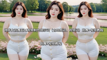 微胖女孩舞蹈AI视频制作提示词(含绘图词、视频词) 跳舞+视频教程-yicbd