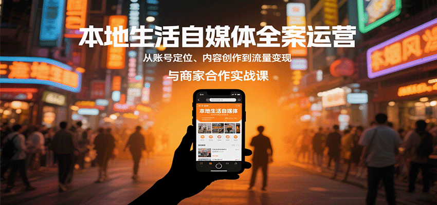 本地生活自媒体全案运营，从账号定位、内容创作到流量变现与商家合作实战课-yicbd