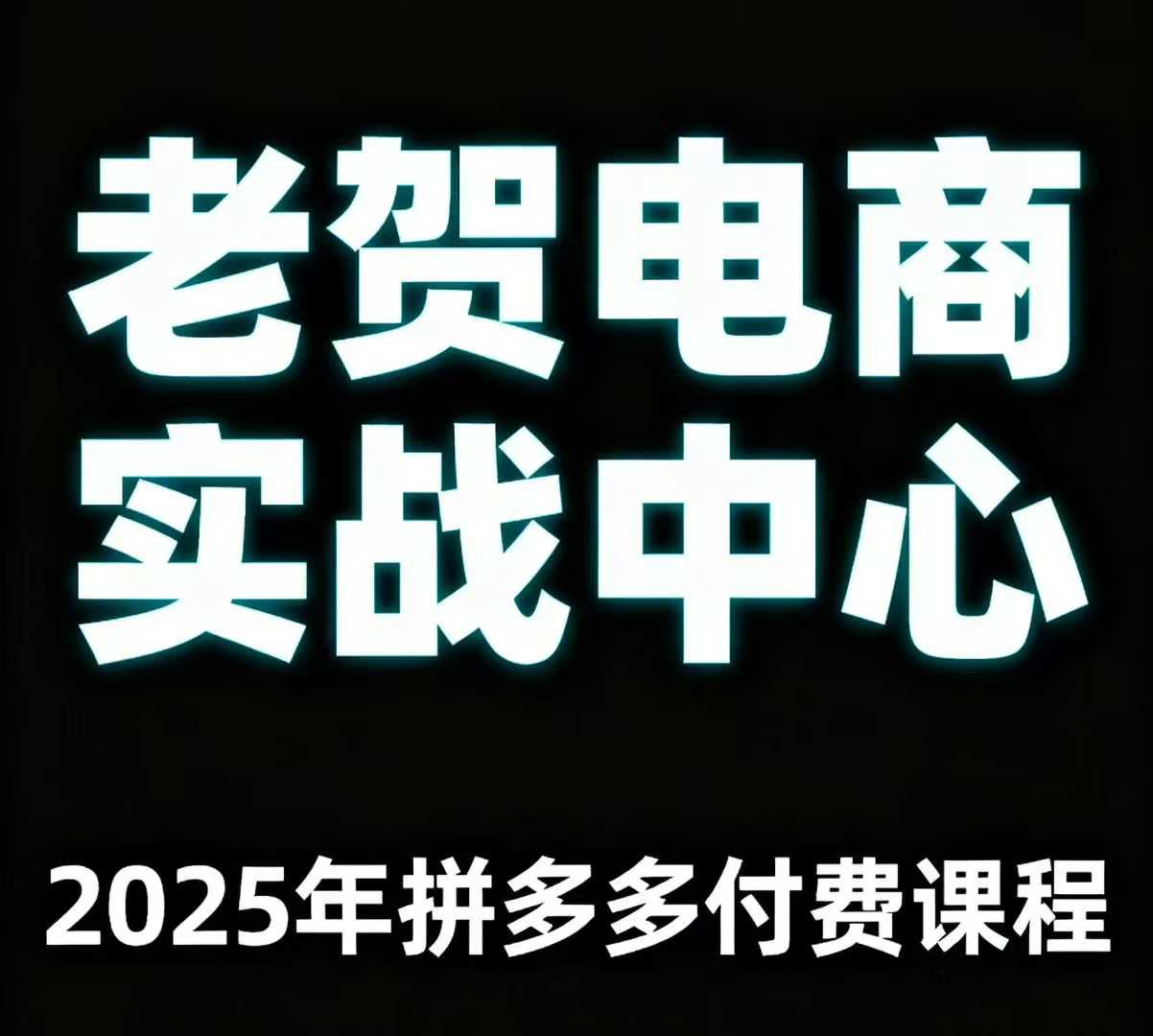老贺电商2025年拼多多付费课程，用通俗易懂的方法告诉你多多怎么玩-yicbd