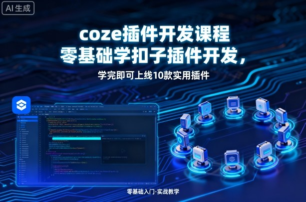 coze插件开发课程，零基础学扣子插件开发，学完即可上线10款实用插件-yicbd