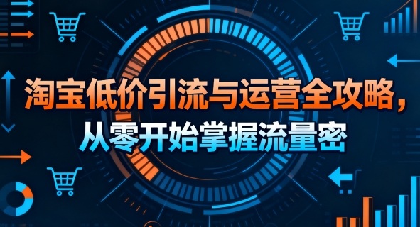 淘宝低价引流与运营全攻略，从零开始掌握流量密码-yicbd