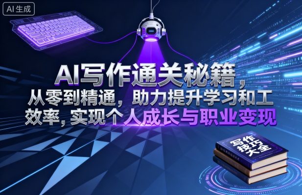 AI写作通关秘籍，从零到精通，助力提升学习和工作效率，实现个人成长与职业变现-yicbd