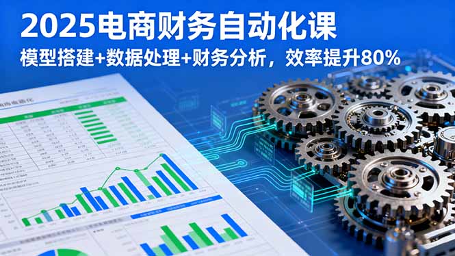2025电商财务自动化课，模型搭建+数据处理+财务分析，效率提升80%-yicbd