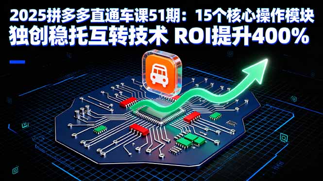 2025拼多多直通车课51期：15个核心操作模块 独创稳托互转技术 ROI提升400%-yicbd